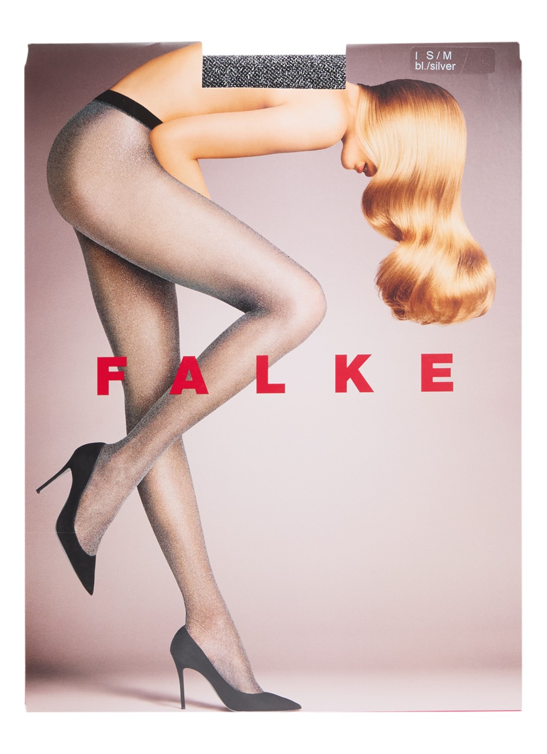 Falke Panty met lurex in 20 denier - voorkant 3 zilver
