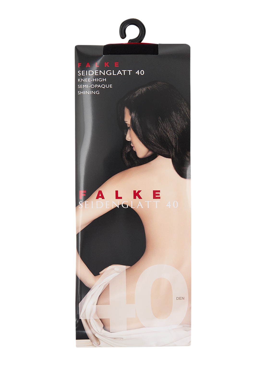 Falke Pantysokken in 40 denier - voorkant zwart