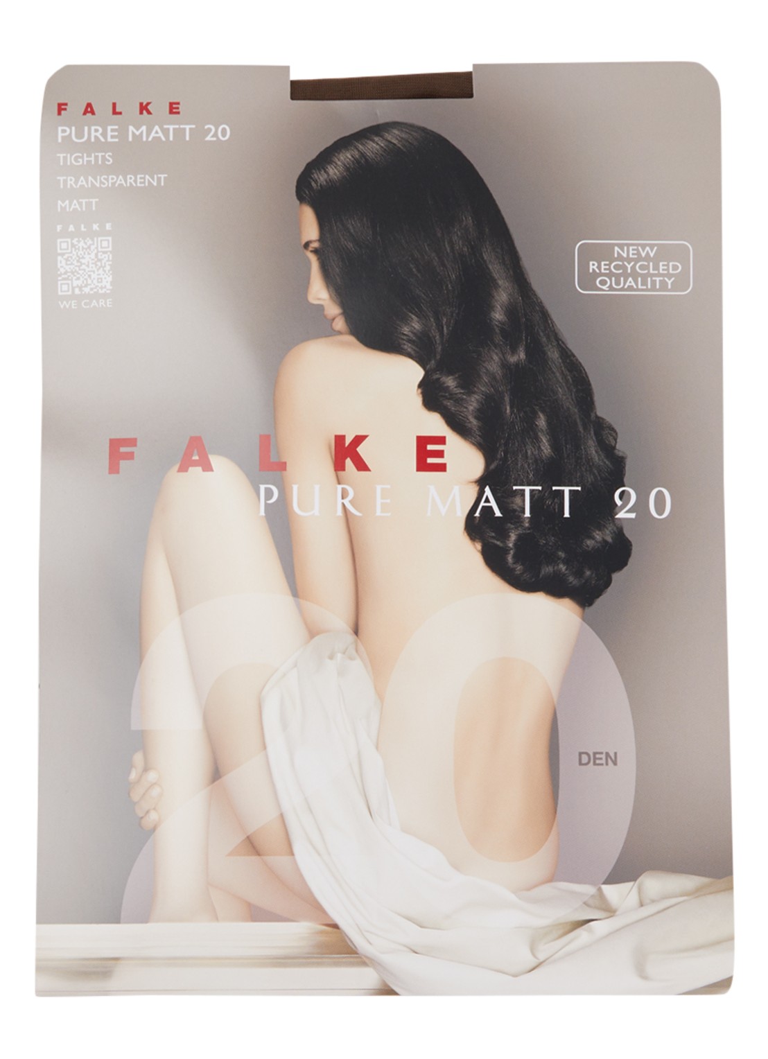Falke Pure Matt panty in 20 denier - voorkant donkerbruin
