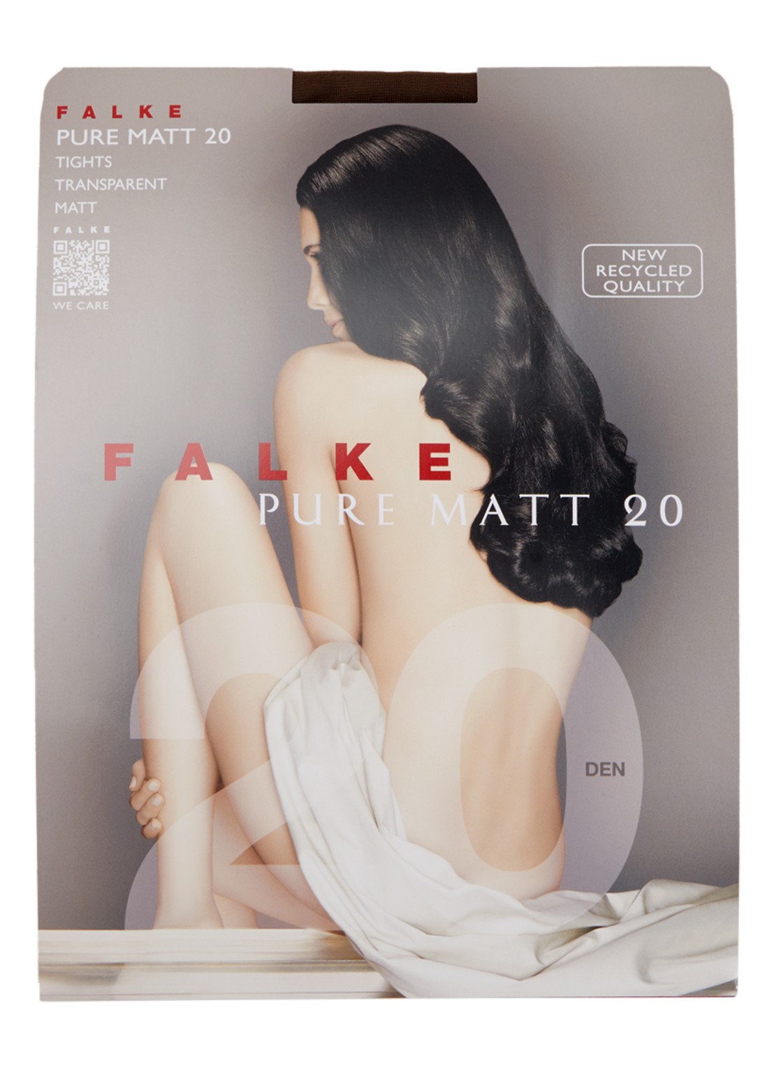 Falke Pure Matt panty in 20 denier - voorkant 2 donkerbruin