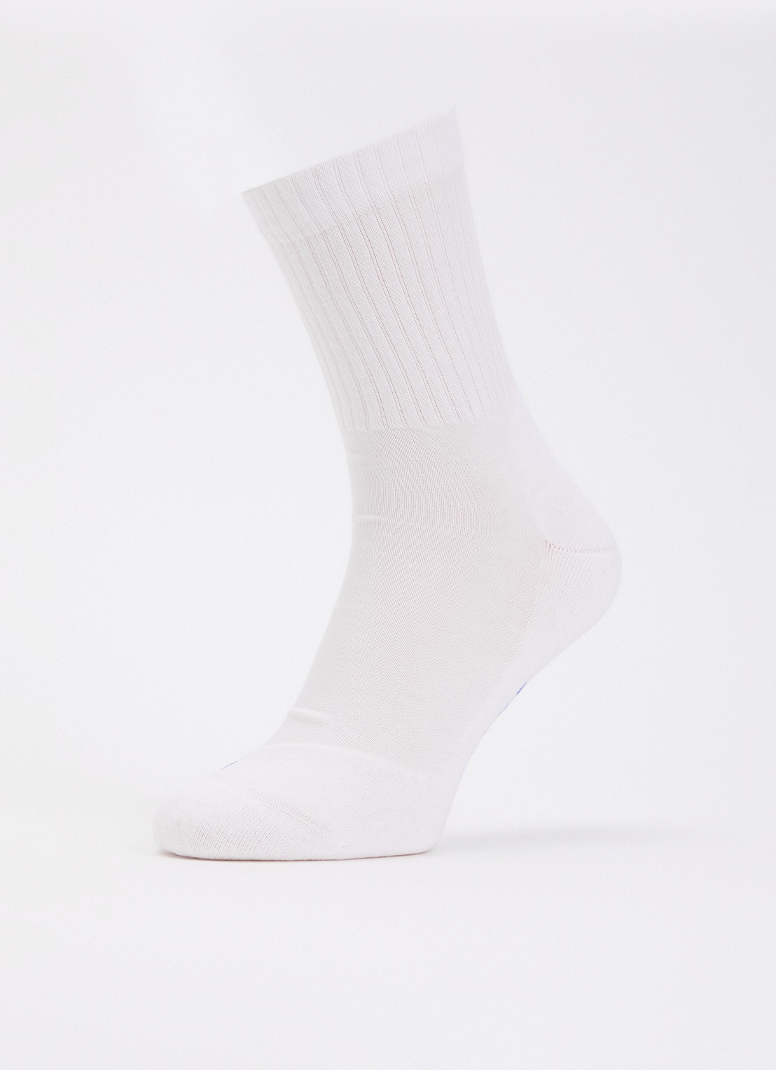 Falke Run Rib Crew sokken in katoenblend met logo - detail wit