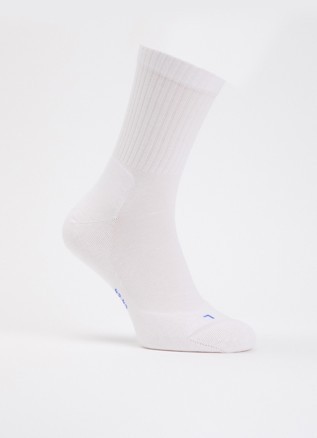 Falke Run Rib Crew sokken in katoenblend met logo - voorkant 2 wit