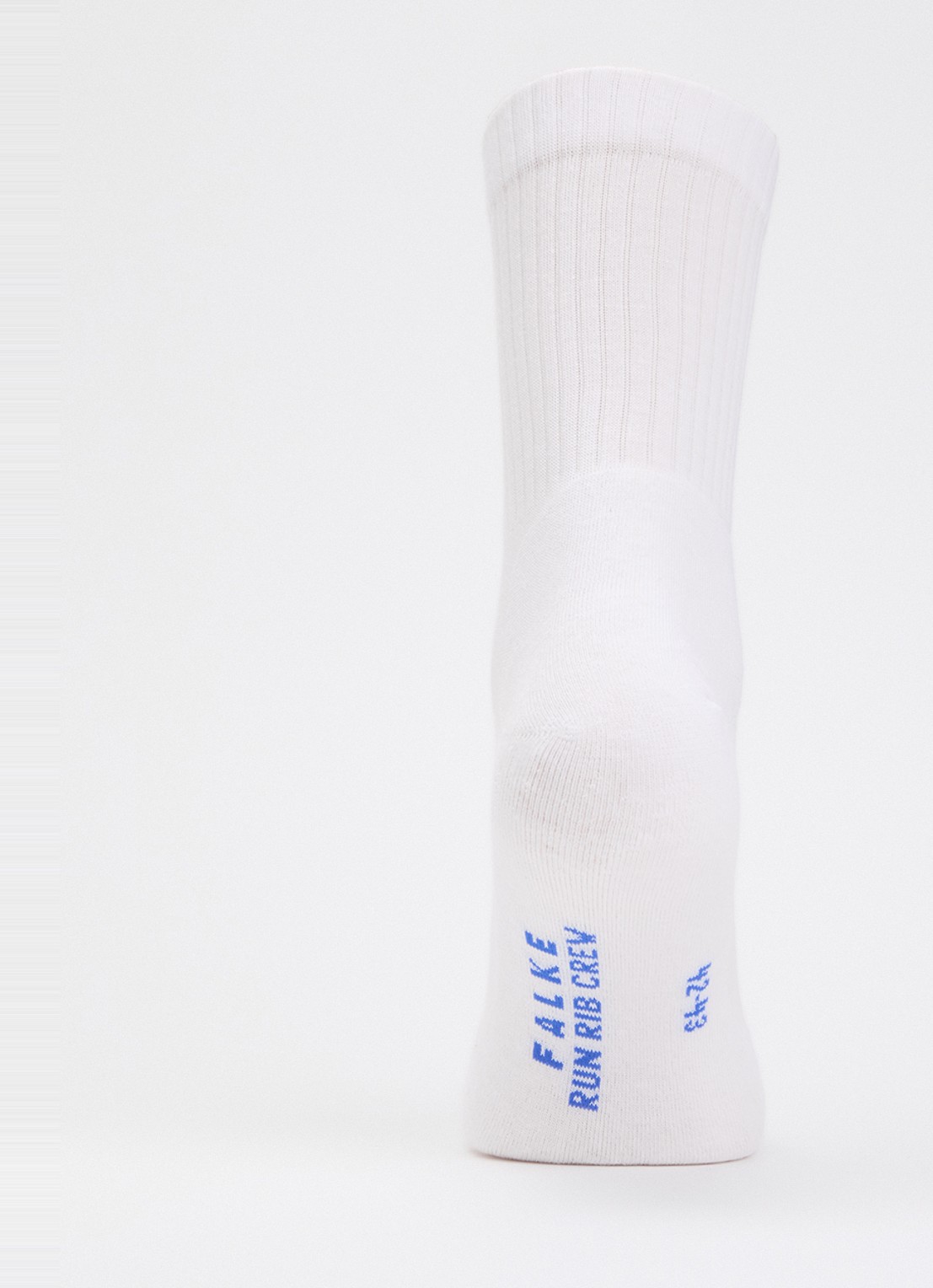 Falke Run Rib Crew sokken in katoenblend met logo - voorkant 3 wit