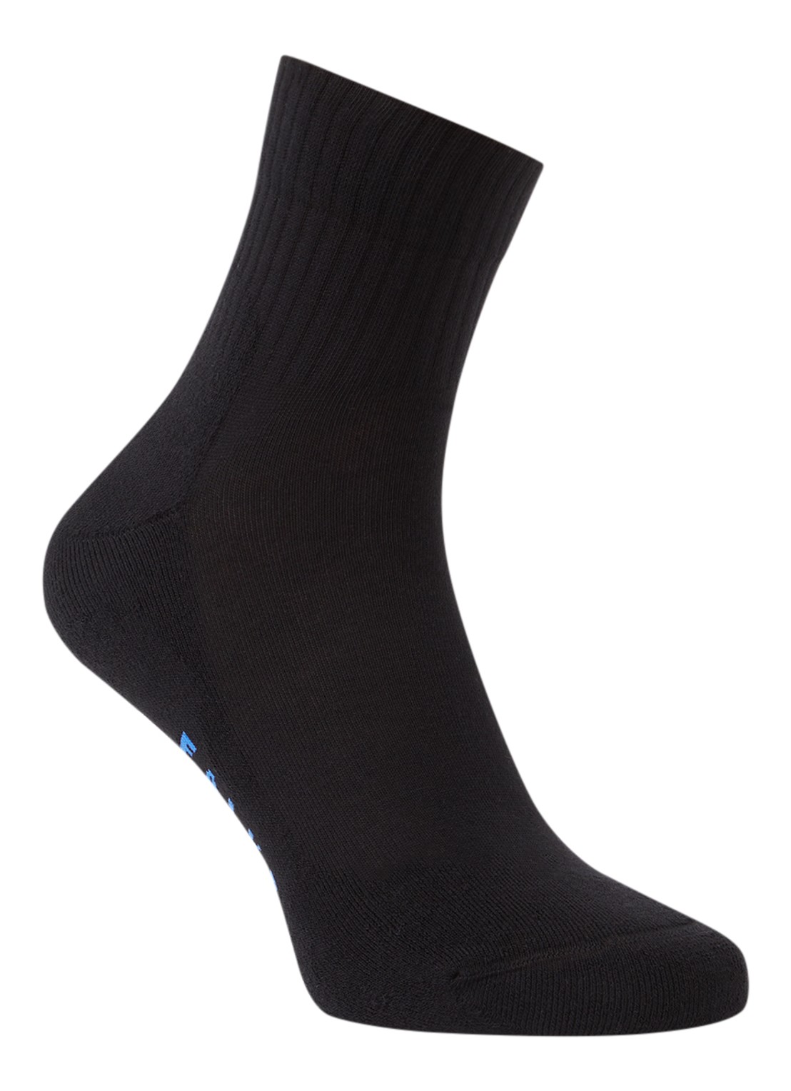 Falke Run Rib sportsokken met logo - voorkant 2 zwart