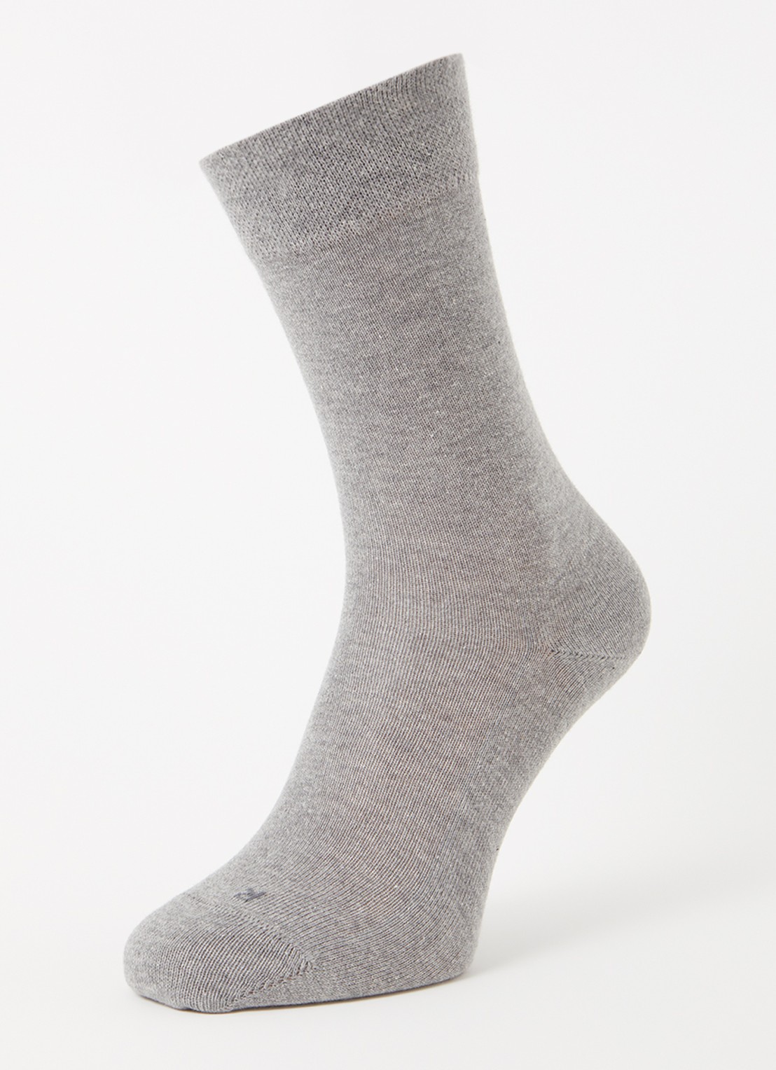 Falke Sensitive London sokken in katoenblend - detail grijs