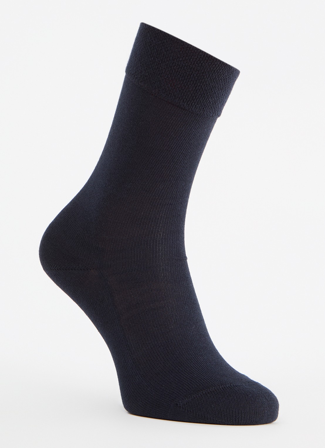 Falke Sensitive London sokken in katoenblend - voorkant donkerblauw