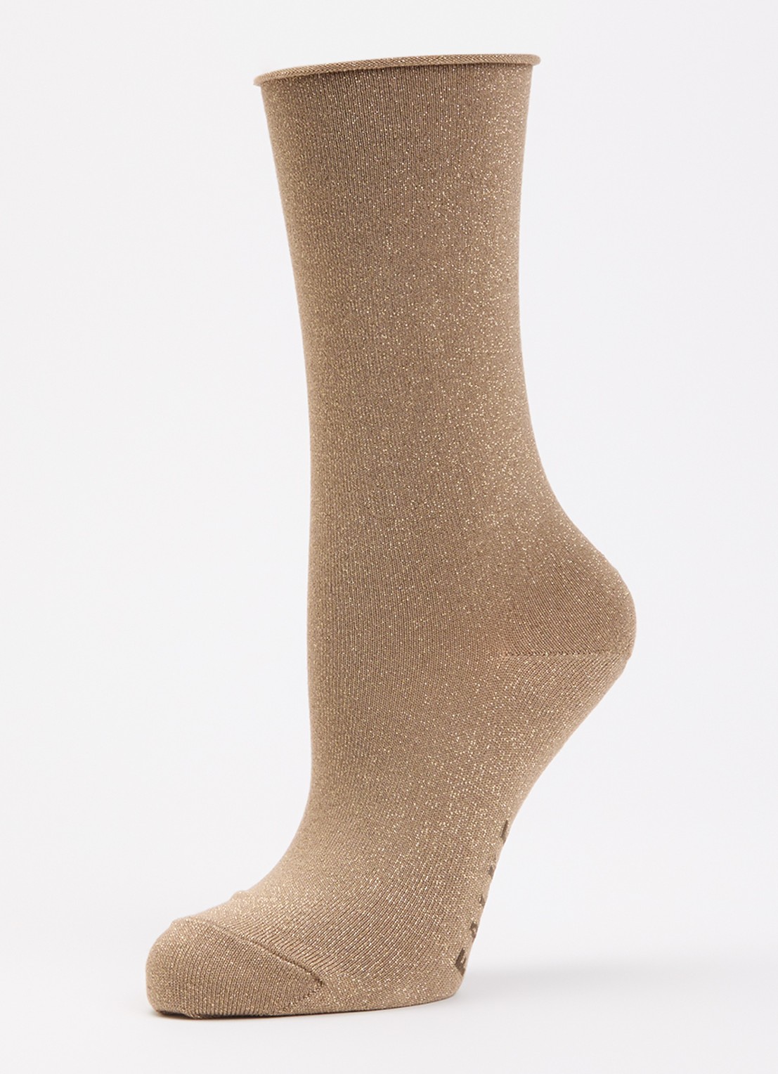 Falke Shiny sokken met lurex - detail goud