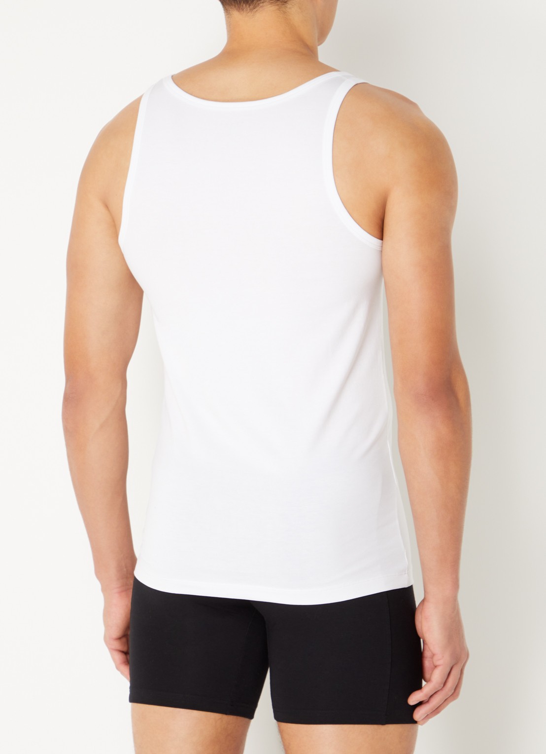 Falke Singlet van katoen in 2-pack - achterkant 4 wit