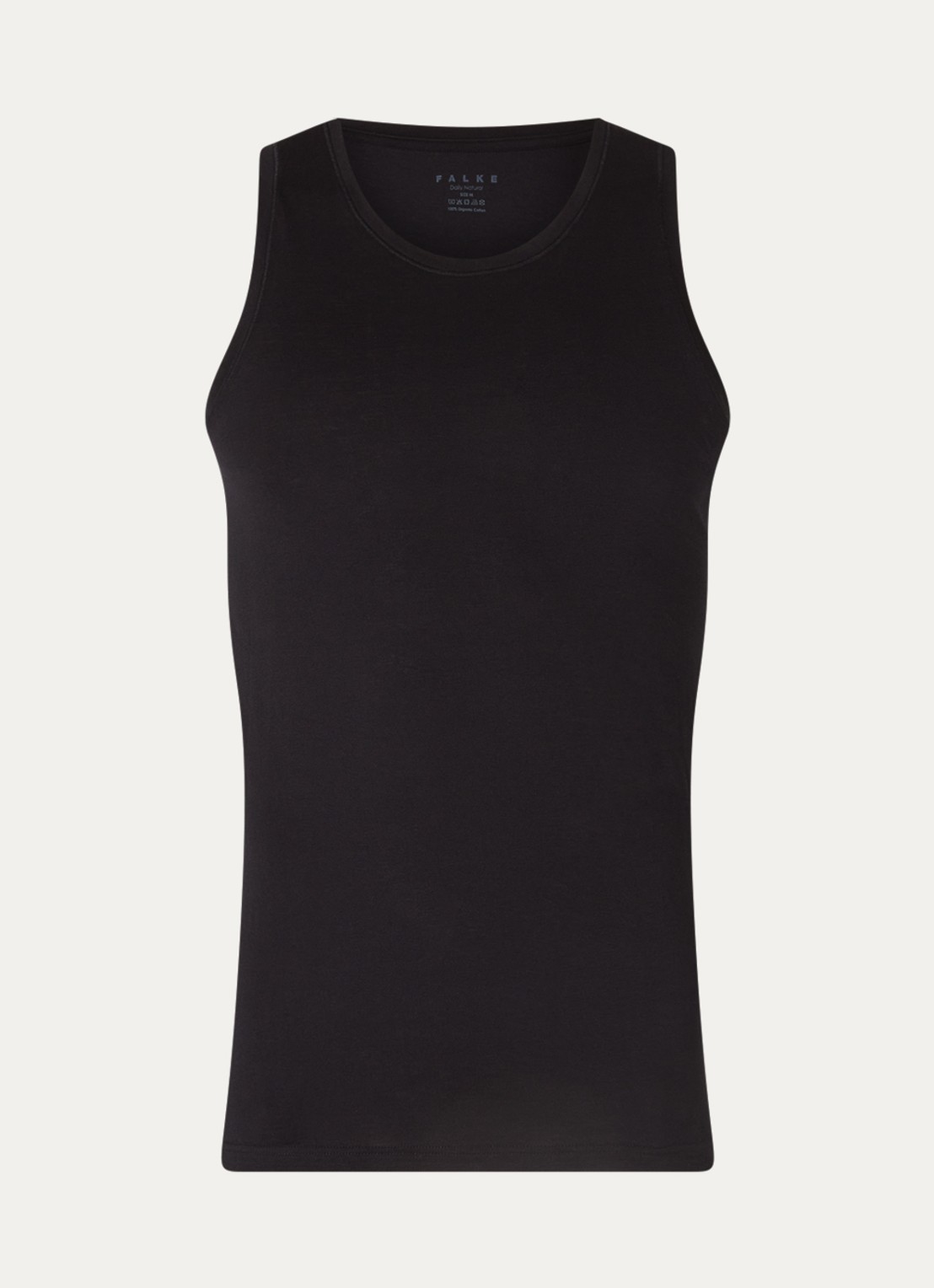 Falke Singlet van  katoen - voorkant zwart