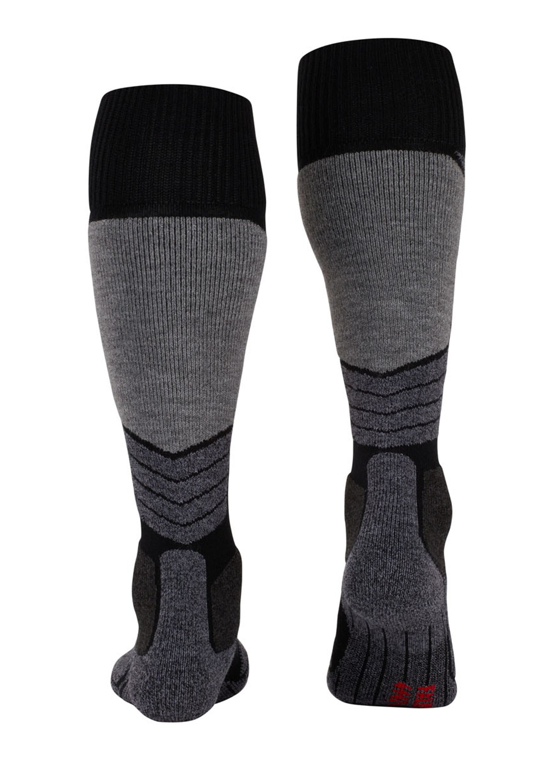 Falke SK1 skisokken in wolblend - detail zwart