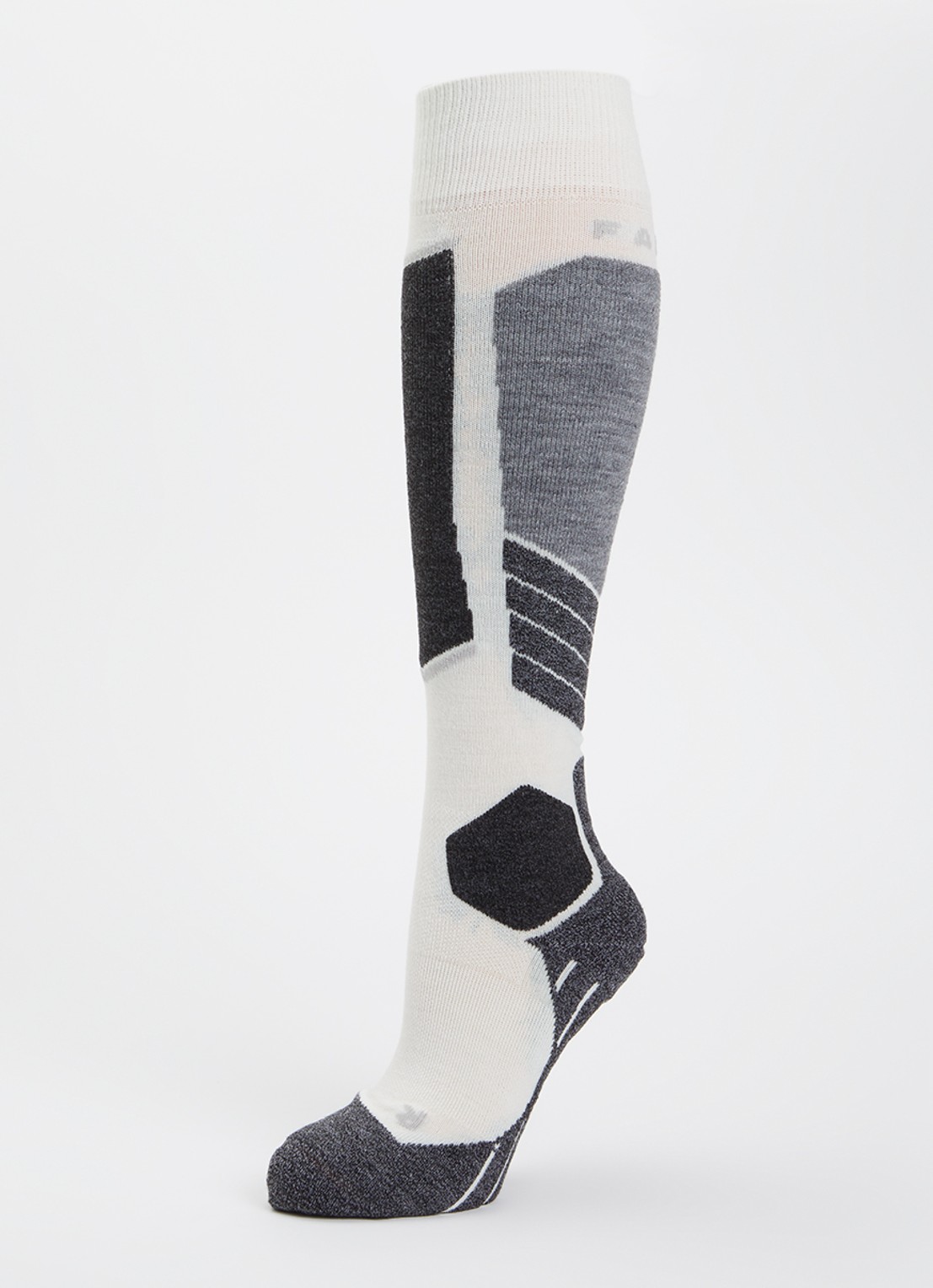 Falke SK2 skisokken in wolblend - detail 3 wit