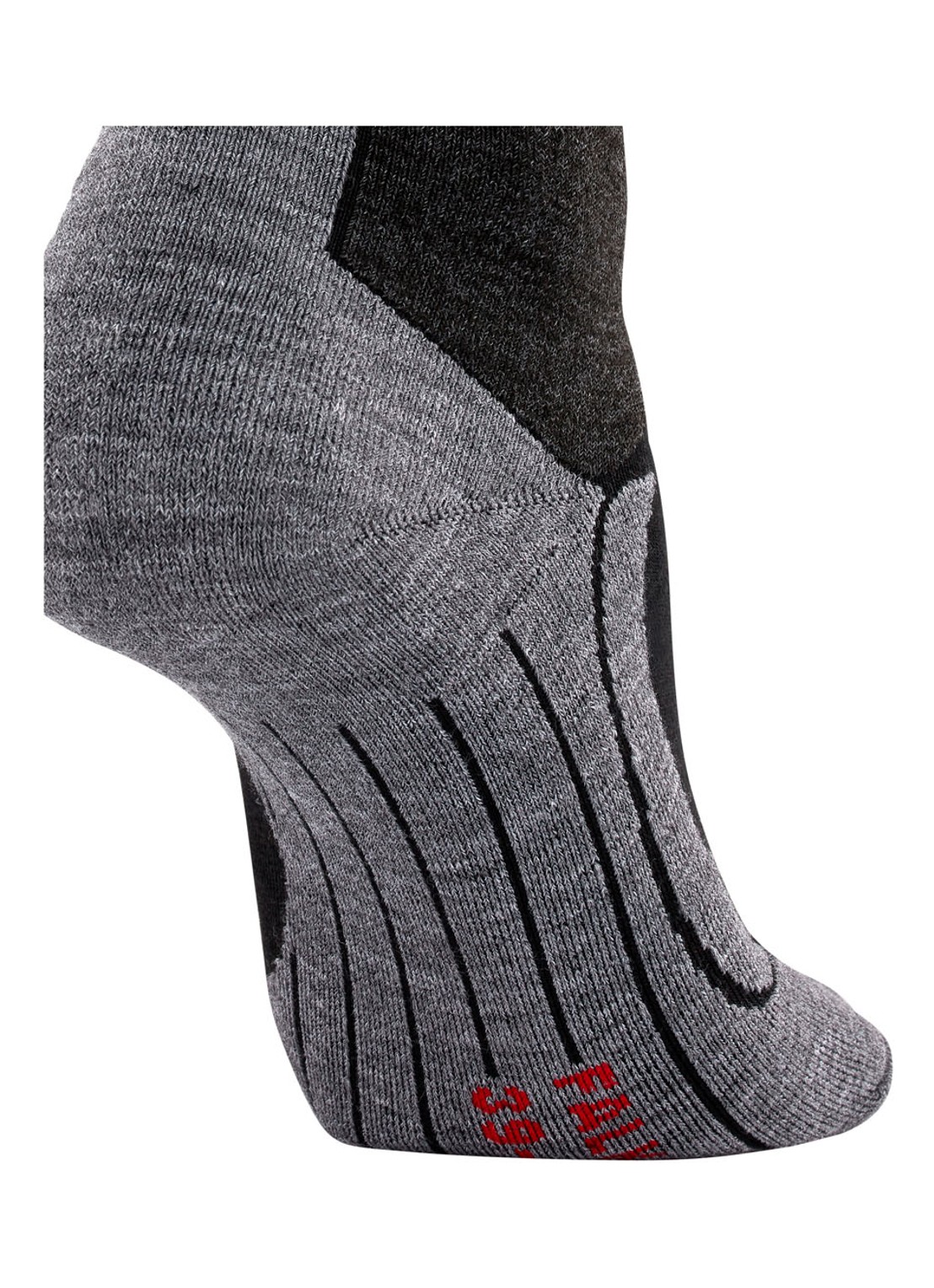 Falke SK4 skisokken in wolblend - detail 6 zwart