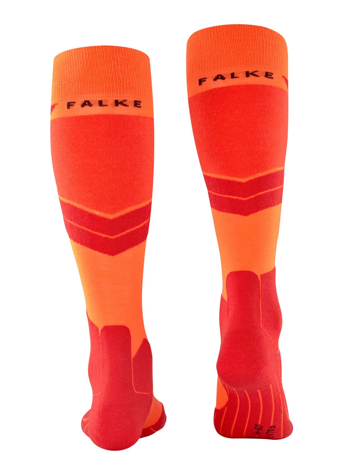 Falke SK4 skisokken in wolblend - detail orange