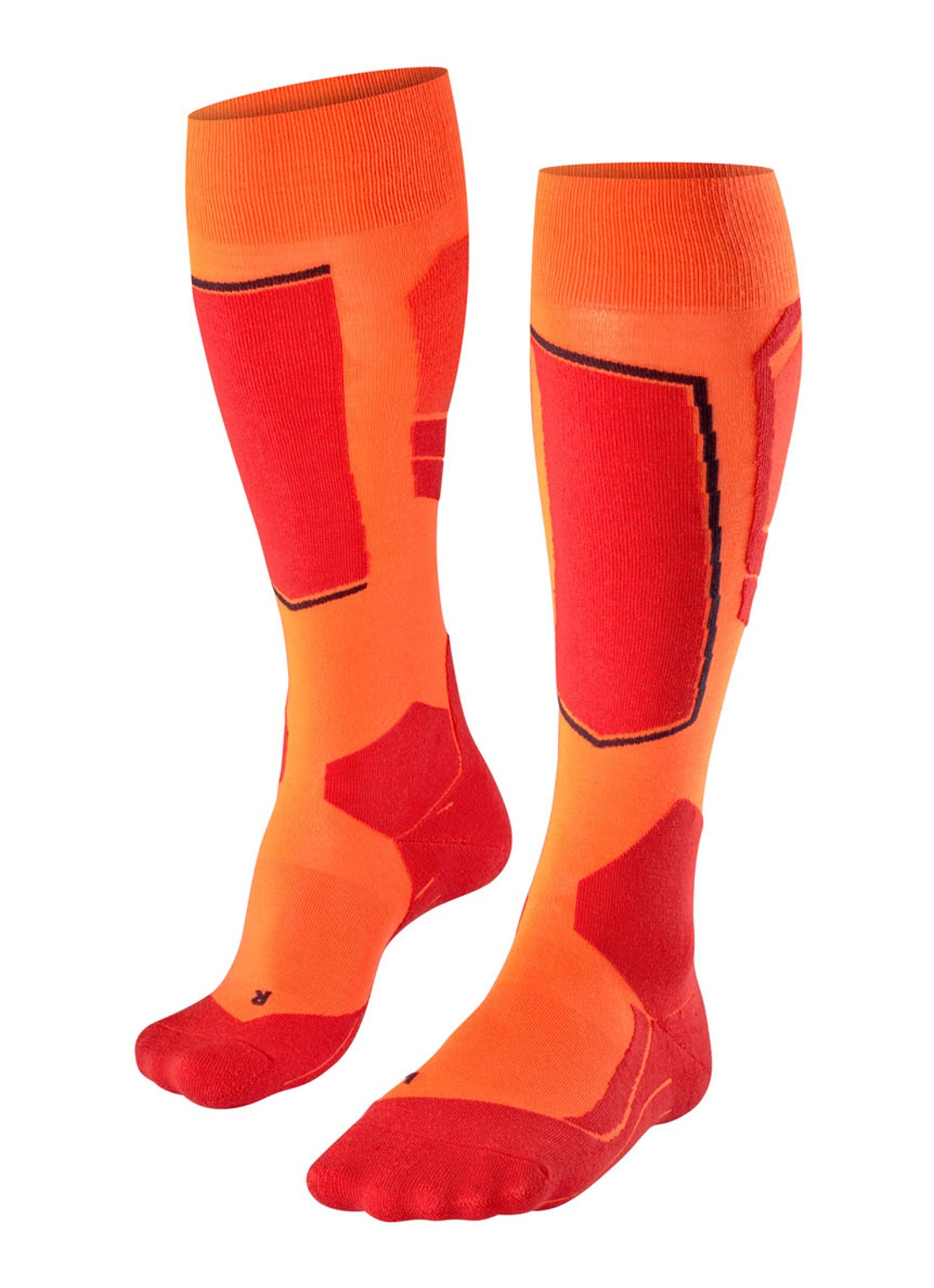 Falke SK4 skisokken in wolblend - voorkant 5 orange