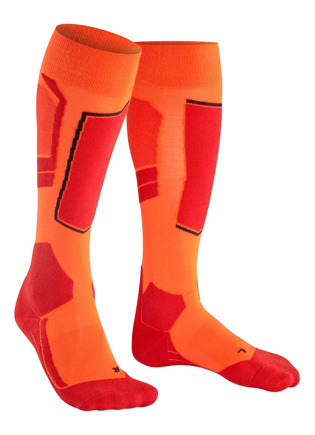Falke SK4 skisokken in wolblend - voorkant 6 orange