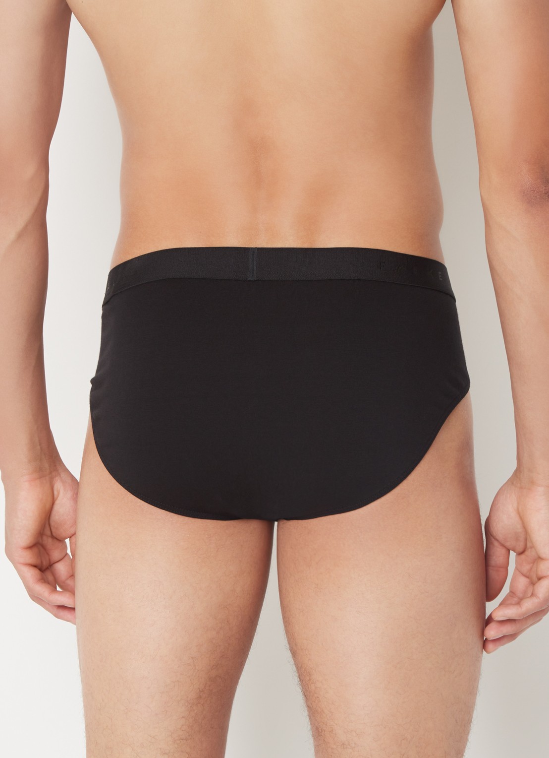 Falke Slip met logoband in 2-pack - achterkant 3 zwart