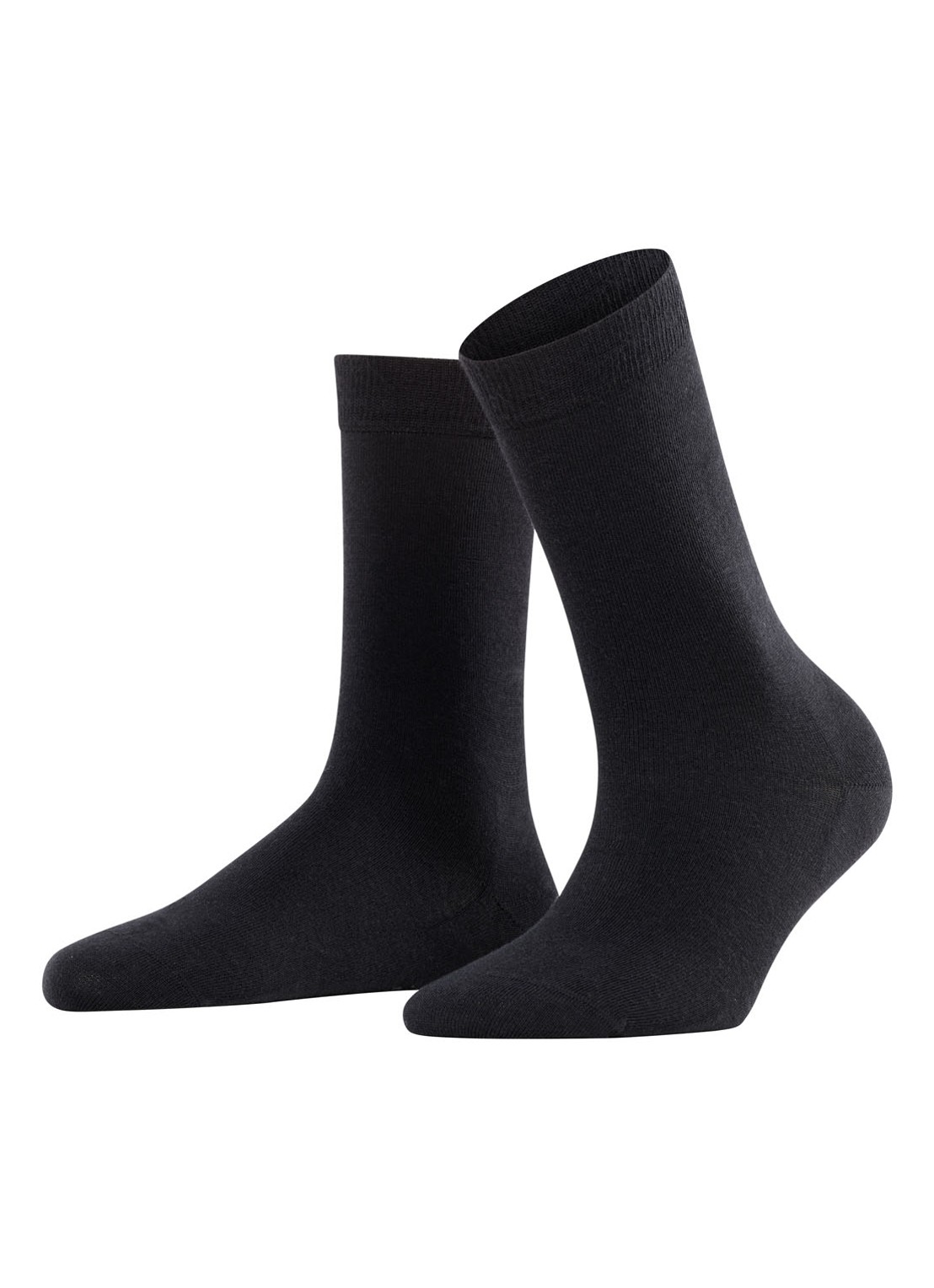 Falke Sofmerino sokken - voorkant zwart