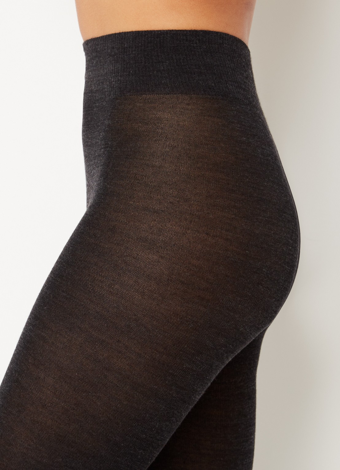 Falke Soft Merino maillot in wolblend - detail 2 antraciet