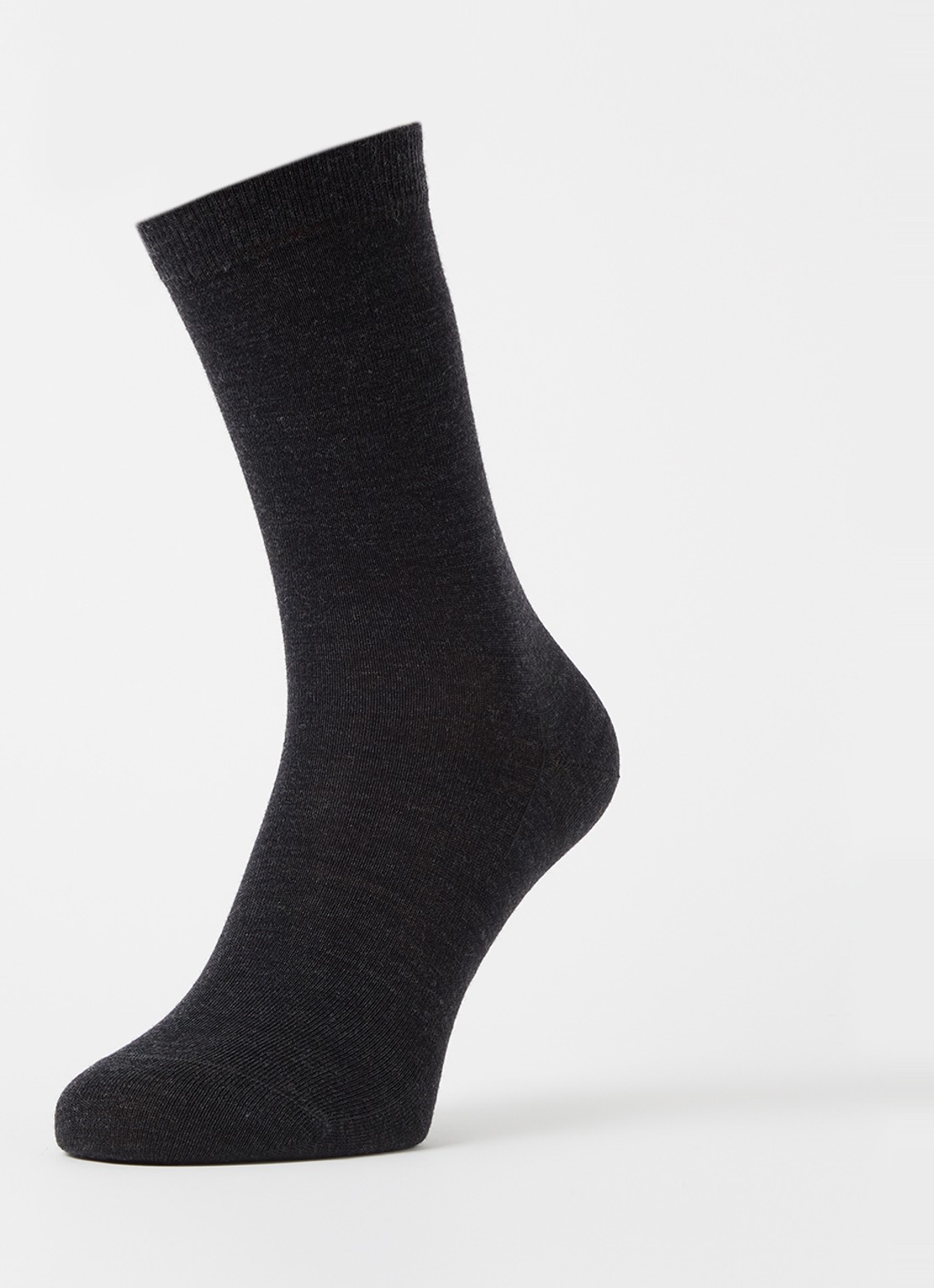 Falke Soft Merino sokken in wolblend in 2-pack  - detail antraciet