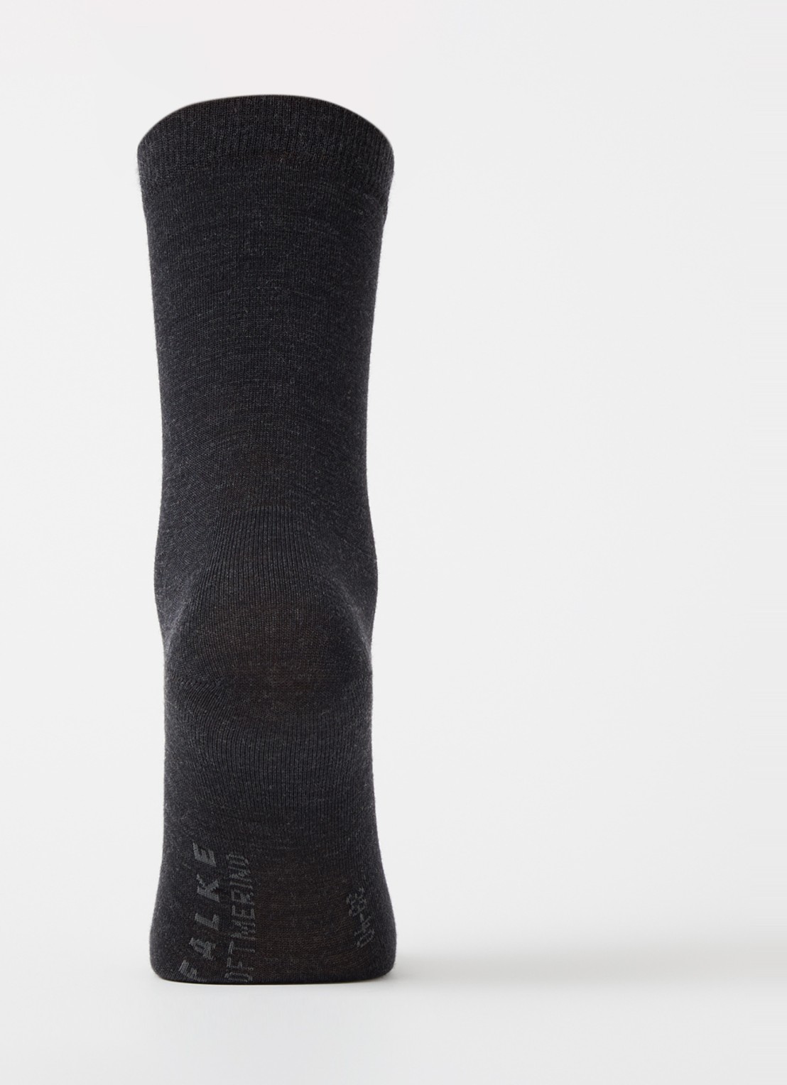 Falke Soft Merino sokken in wolblend in 2-pack  - voorkant 3 antraciet