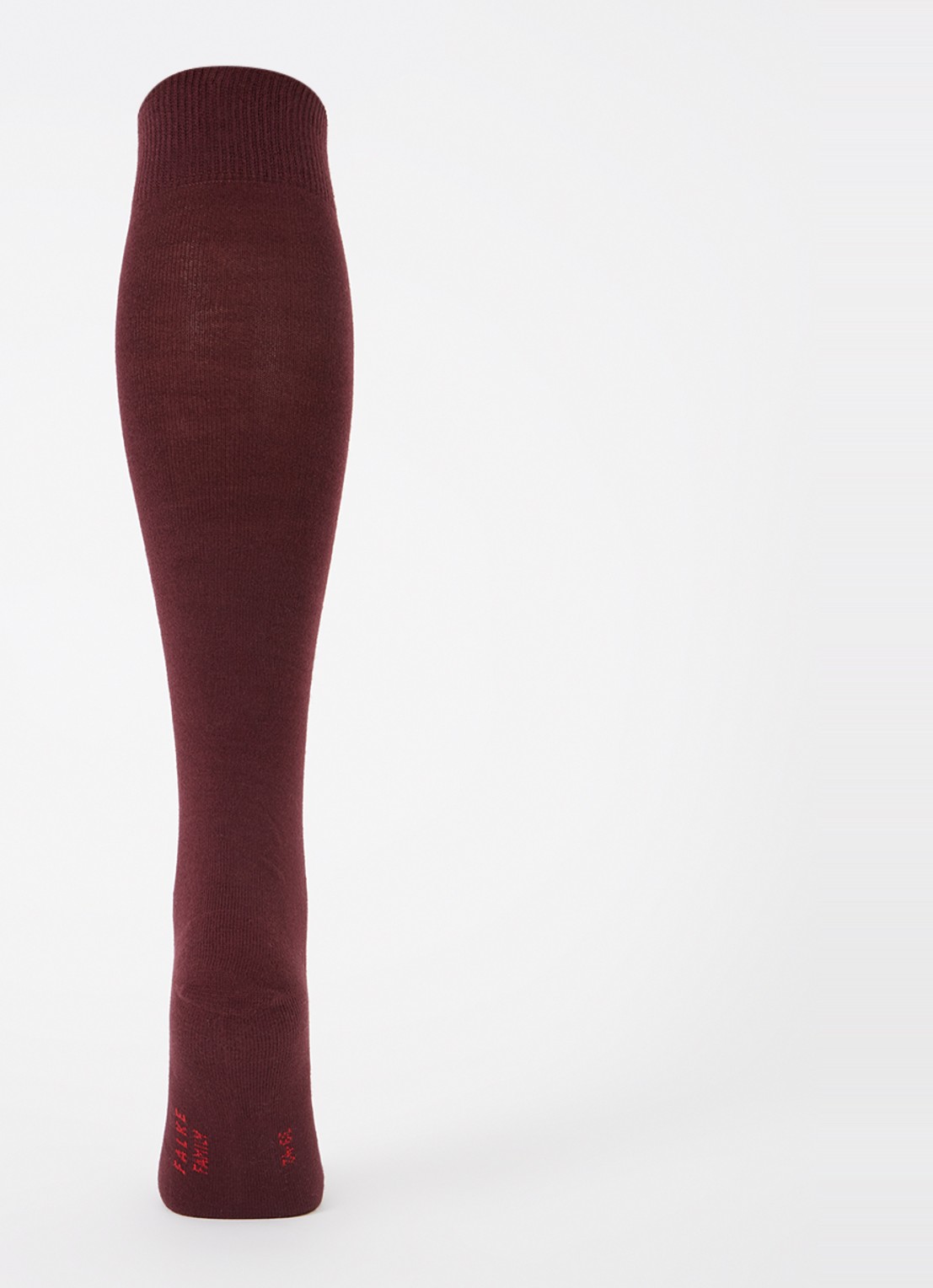 Falke Softmerino kniekousen in wolblend - voorkant 3 bordeauxrood