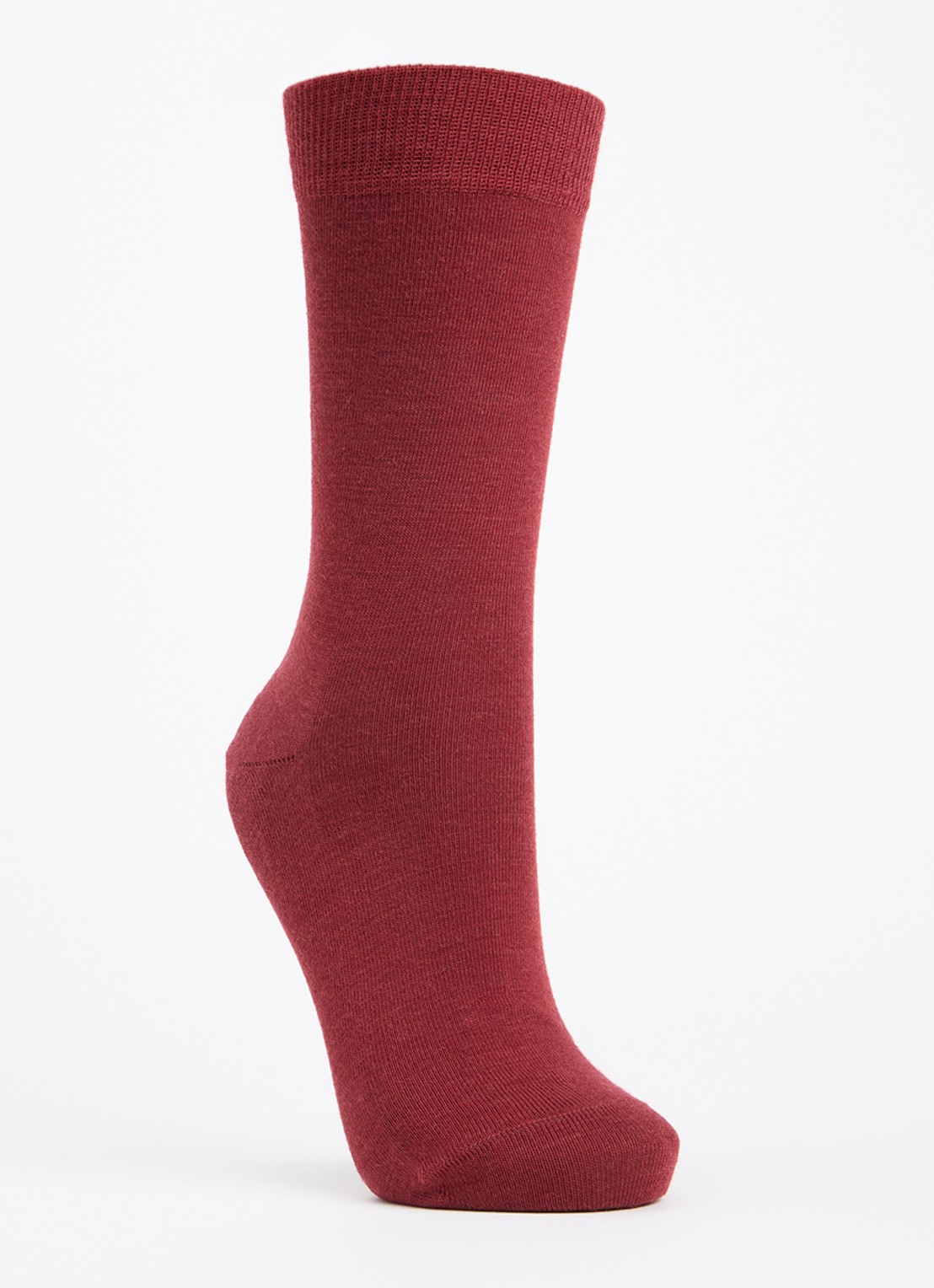 Falke Softmerino sokken in scheerwolblend - detail steenrood