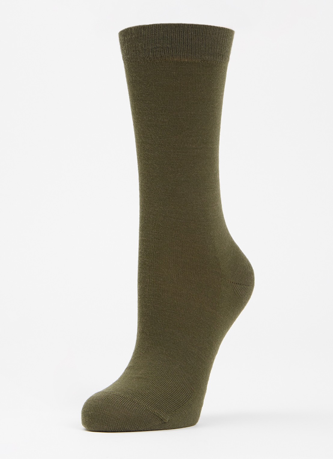 Falke Softmerino sokken in scheerwolblend - detail bronsgroen