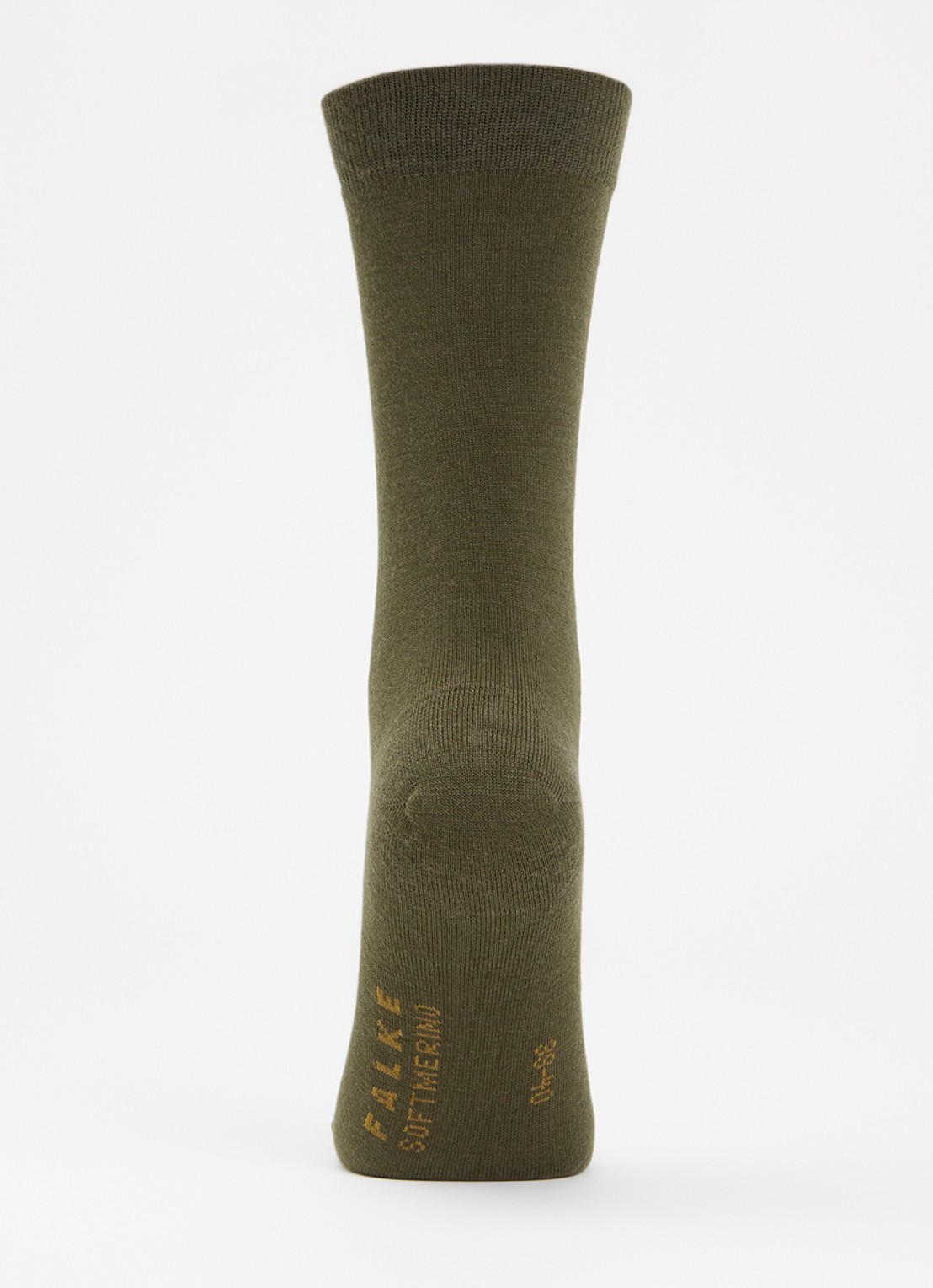 Falke Softmerino sokken in scheerwolblend - voorkant 3 bronsgroen