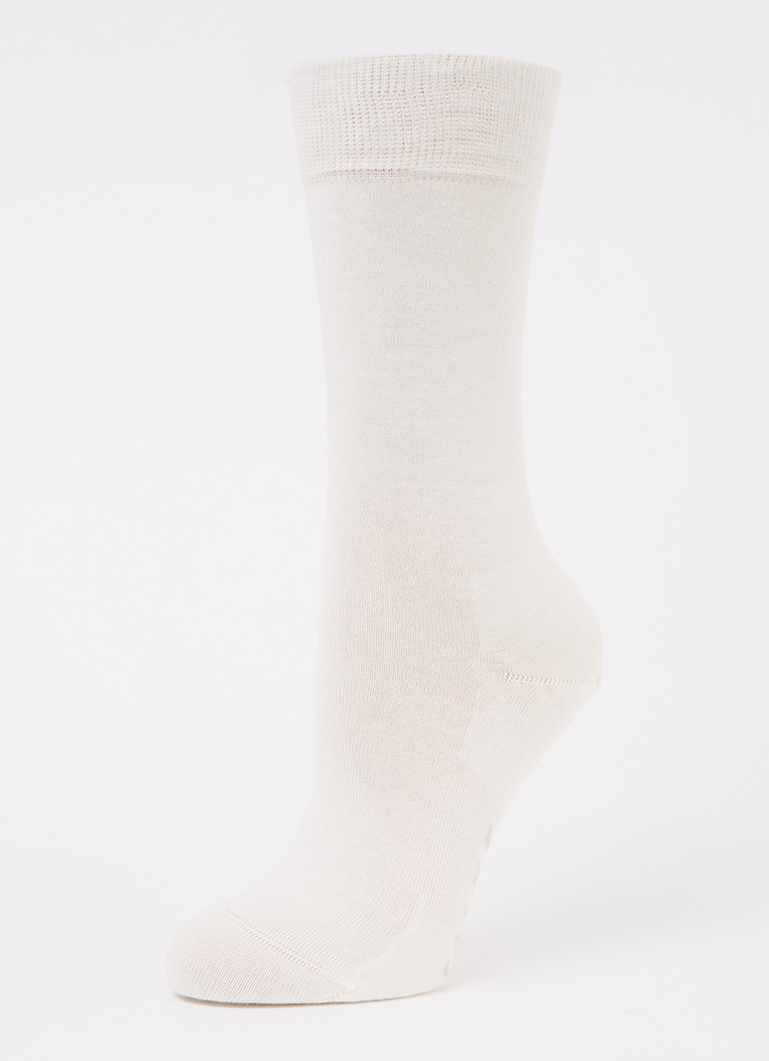 Falke Softmerino sokken in scheerwolblend - detail 4 ivoor
