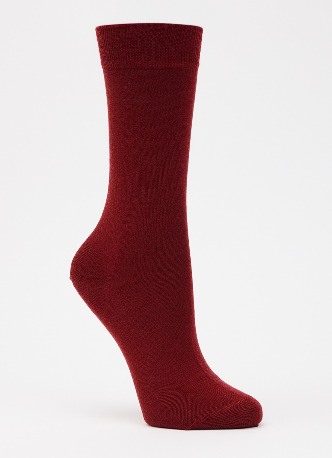 Falke Softmerino sokken in wolblend - voorkant steenrood