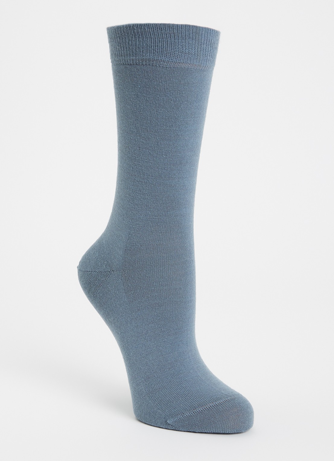 Falke Softmerino sokken in wolblend - voorkant 2 blauwgrijs