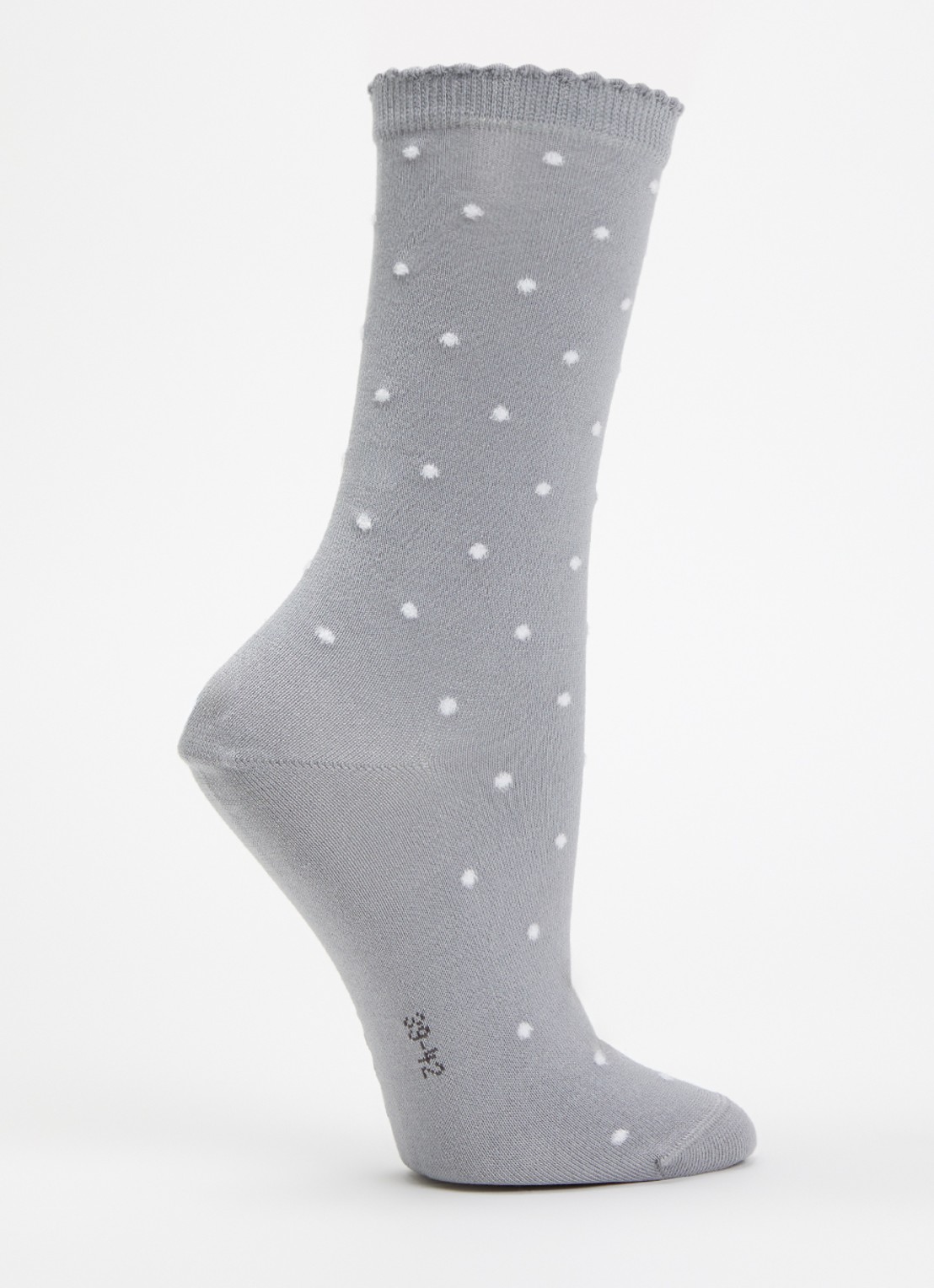 Falke Spike Dot sokken met stippenprint - detail 3 grijs