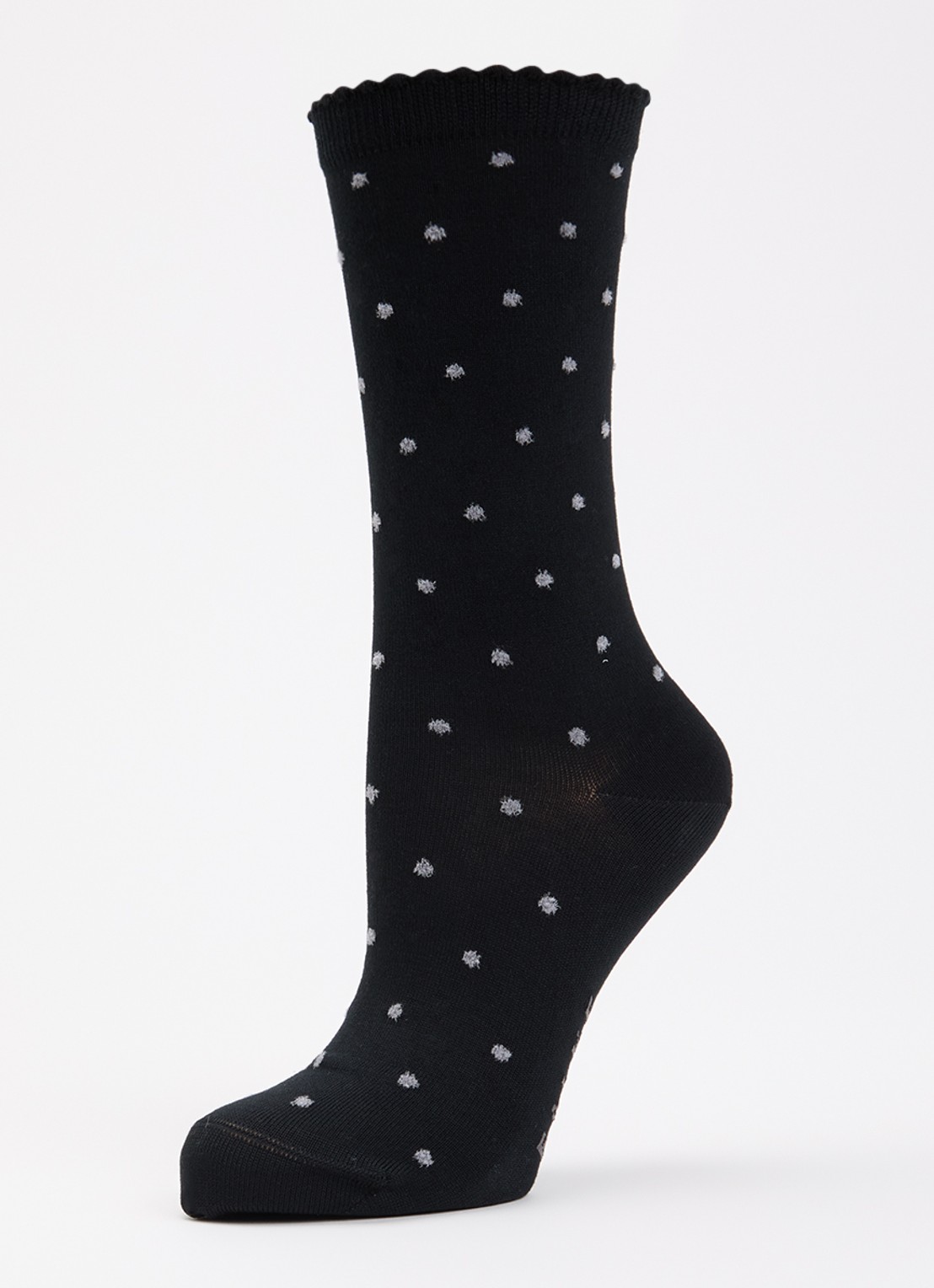 Falke Spike Dot sokken met stippenprint - detail 3 zwart