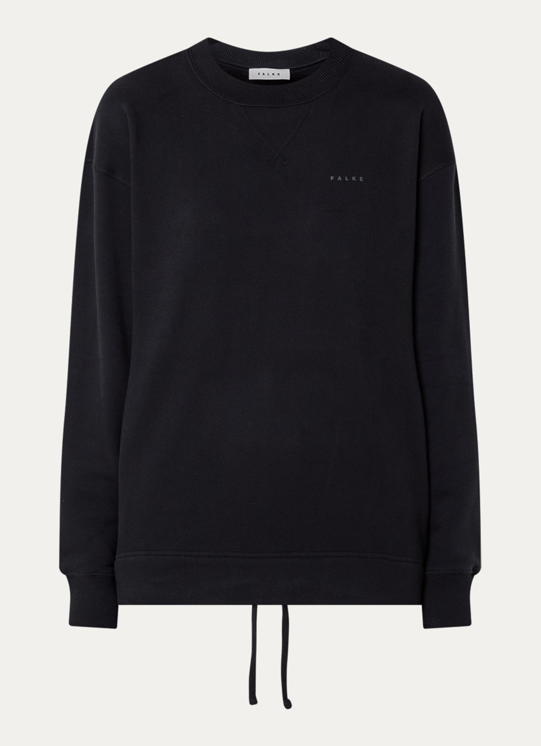 Falke Sweater met logo - voorkant zwart