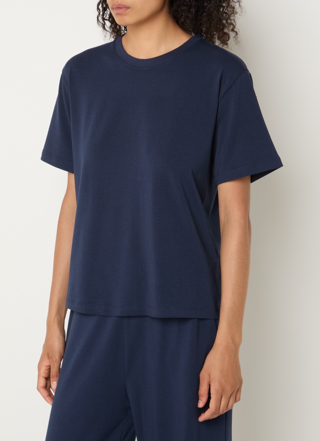 Falke T-shirt met ronde hals - detail 3 blauw