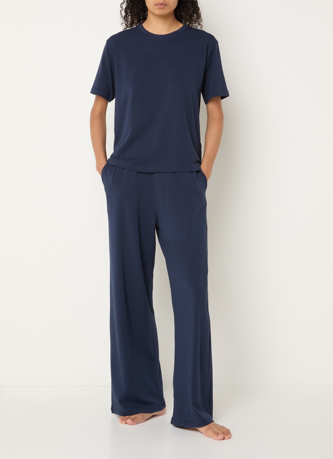 Falke T-shirt met ronde hals - voorkant 2 blauw