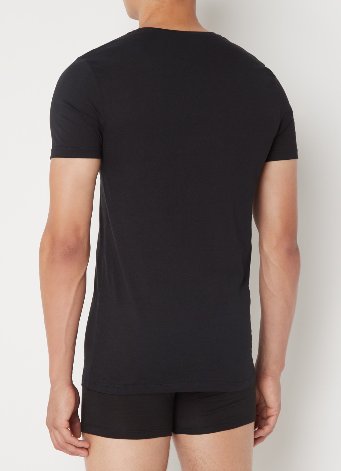 Falke T-shirt met ronde hals - achterkant 3 zwart