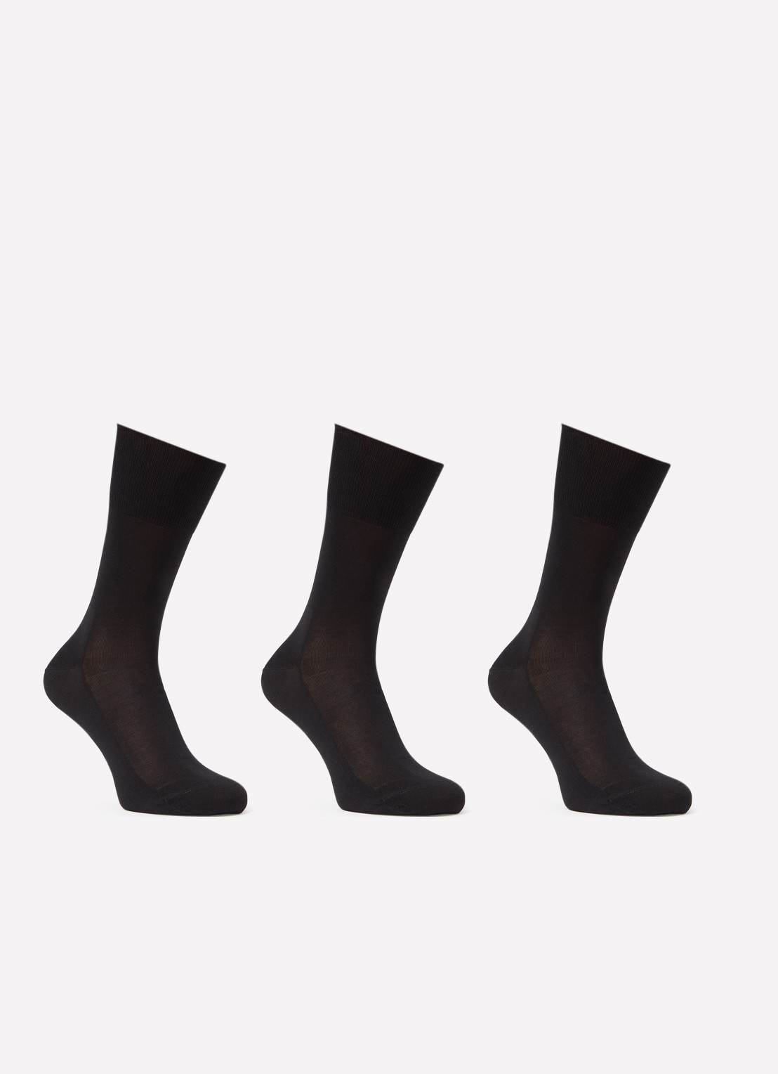 Falke Tiago sokken in  katoenblend in 3-pack - voorkant 2 zwart