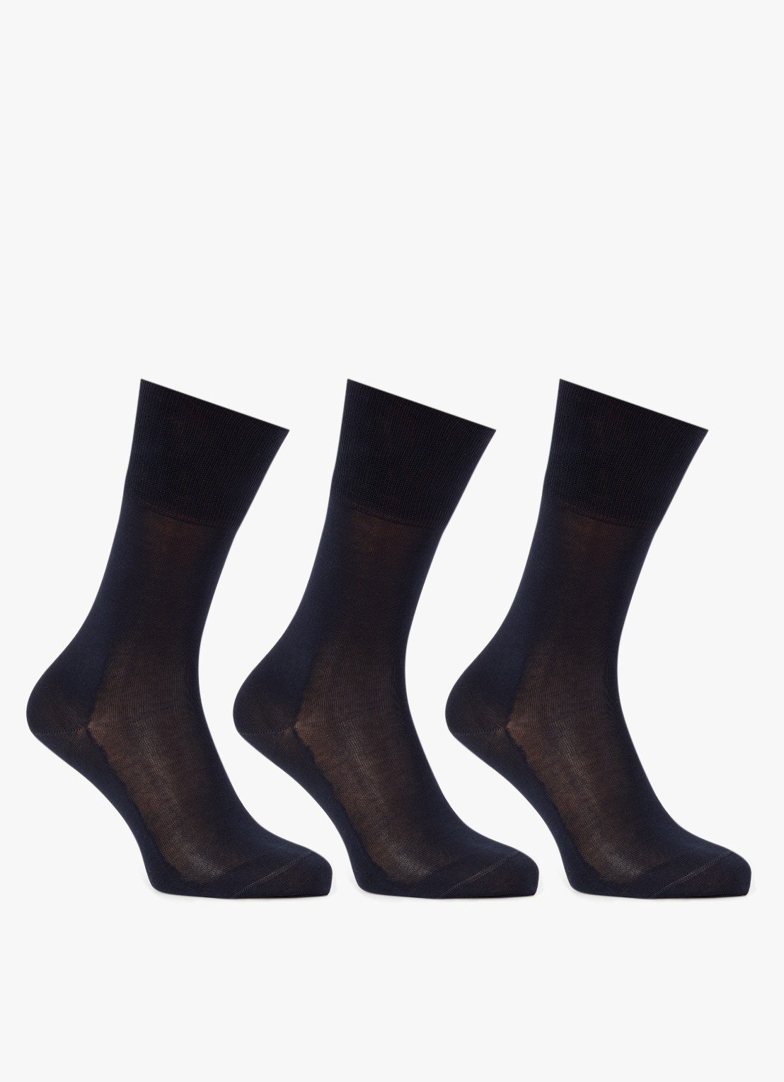 Falke Tiago sokken in  katoenblend in 3-pack - voorkant 2 donkerblauw