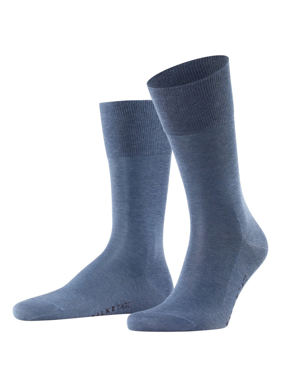 Falke Tiago sokken met anti-slip onderzijde - voorkant middenblauw