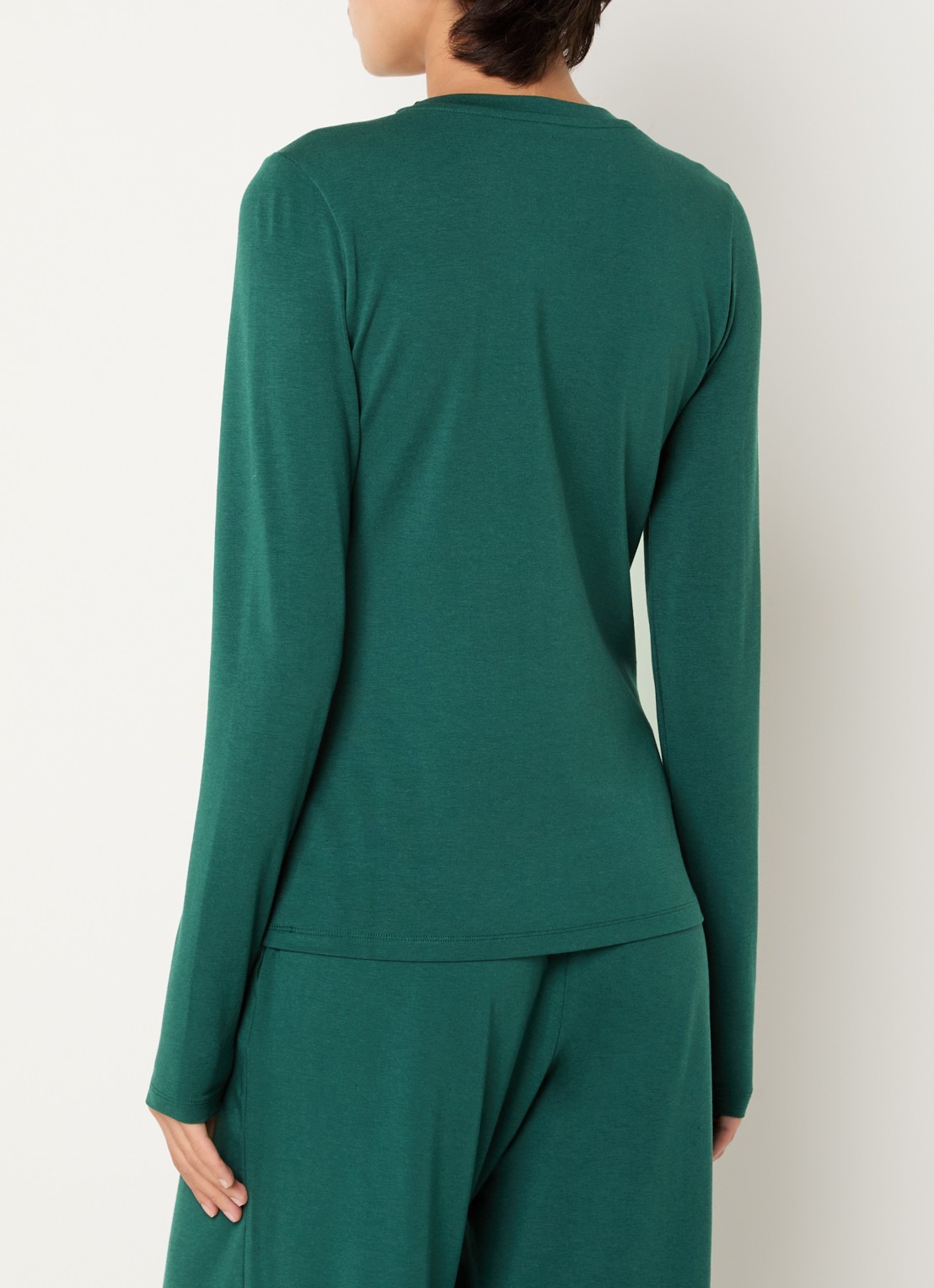 Falke Trui met ronde hals - achterkant groen