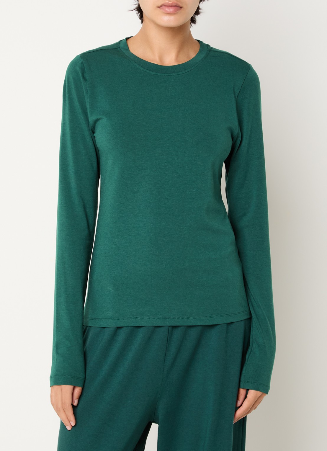 Falke Trui met ronde hals - detail 4 groen