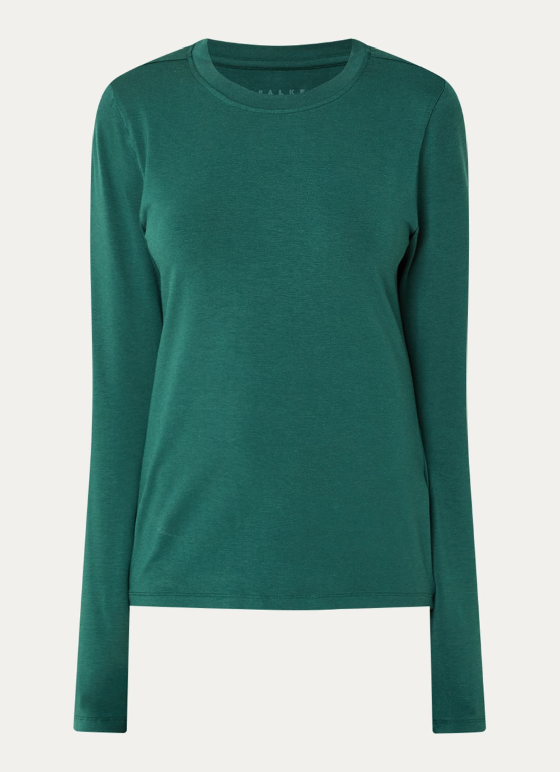 Falke Trui met ronde hals - voorkant 2 groen
