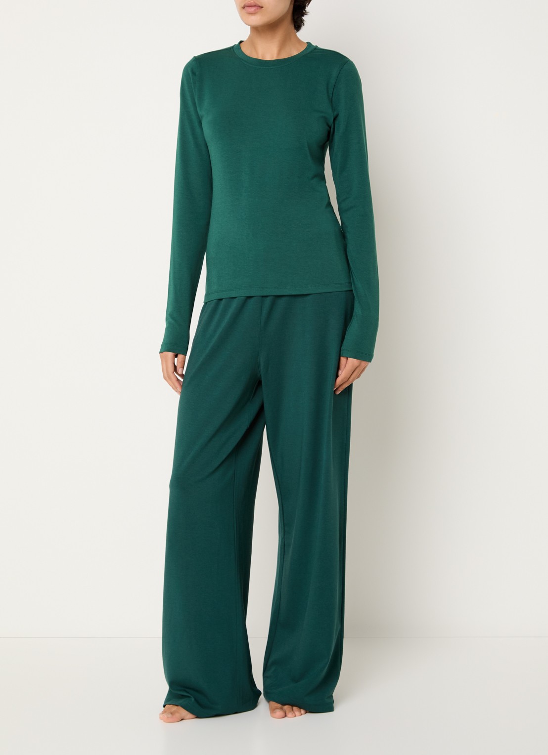 Falke Trui met ronde hals - voorkant 3 groen