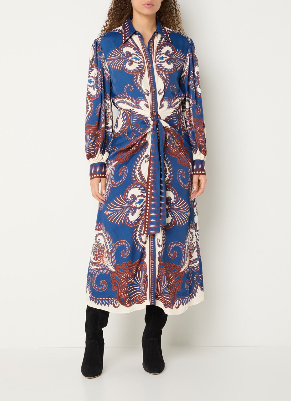 Farm Rio Arabesque maxi jurk met print - detail 2 indigo