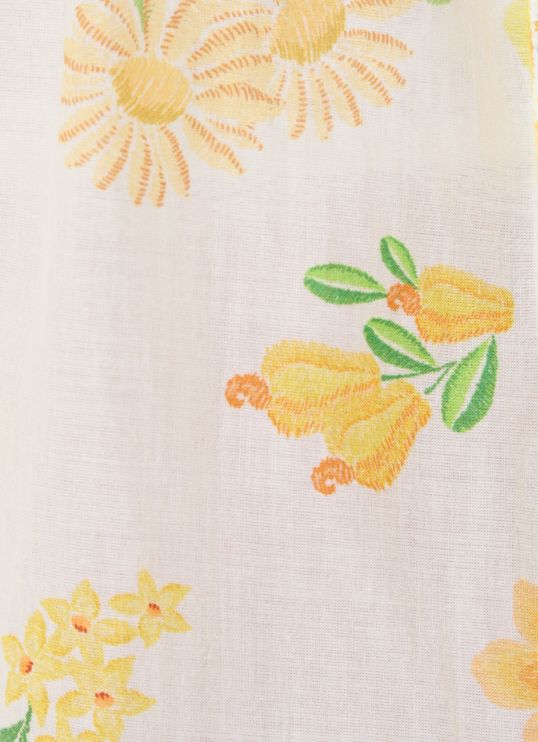 Farm Rio Azaleia blouse met bloemenprint en opengewerkt detail - detail 2 geel