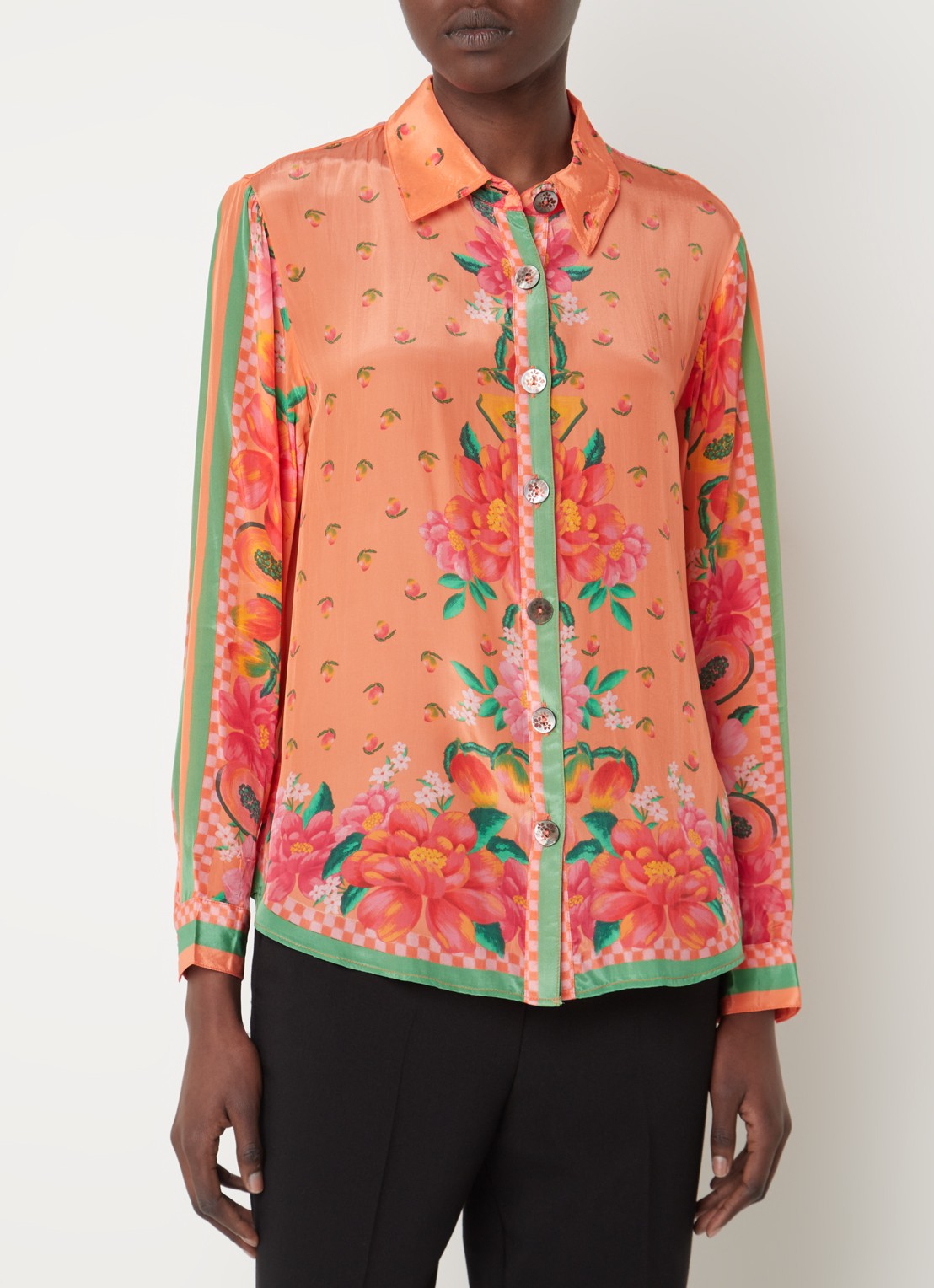 Farm Rio Blouse met bloemenprint  - detail 2 orange