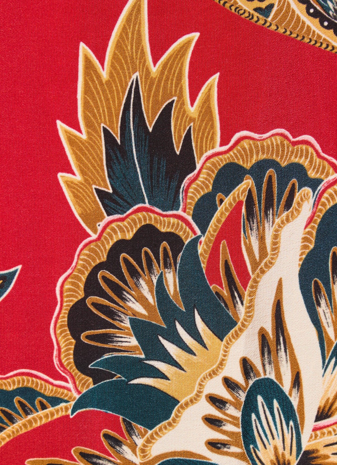 Farm Rio Blouse met bloemenprint - detail 2 rood