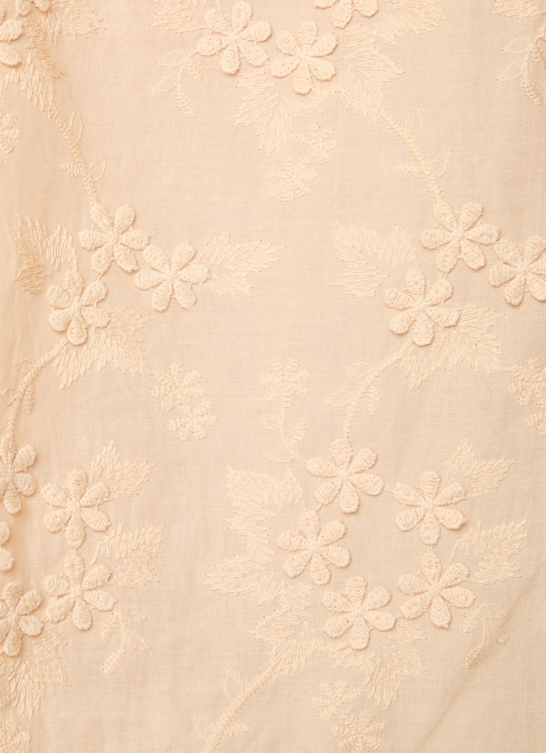 Farm Rio Blouse met borduring en ballonmouw - detail 4 zand