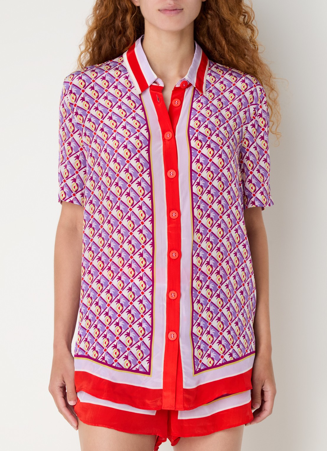 Farm Rio Blouse met print - detail 3 rood